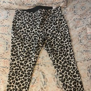 Lane Bryant 24 Allie Leopard Skinny Ankle Pants